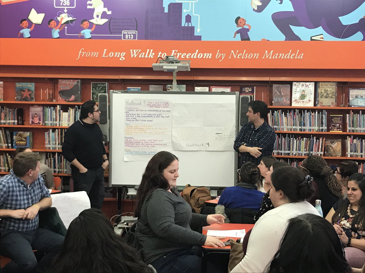 PS69JourneyPrep's tweet photo. Uncovering the #hallmarks of #advancedliteracy during professional learning #inquiryexplorationdiscovery #teachersleadinglearning #literacy #bronxstrong https://t.co/rghNY9UKU0