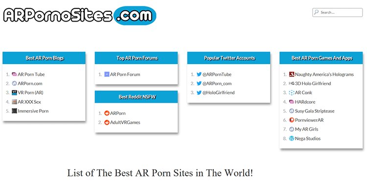 AR Porn Sites på Twitter: "ARPornoSites Lists New AR Websites, Apps an...
