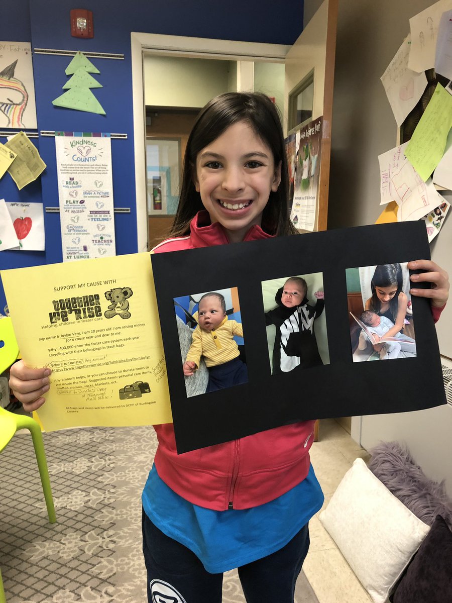 _AmandaFry's tweet photo. Look at the pride on her face! Jayla is working on a cause near and dear to her. #stuvoice #service #fostercare #togetherwerise #bettertogether #njed @MES_EPTSD #eptsd #MagowanRocks https://t.co/XYEOVF3VUR