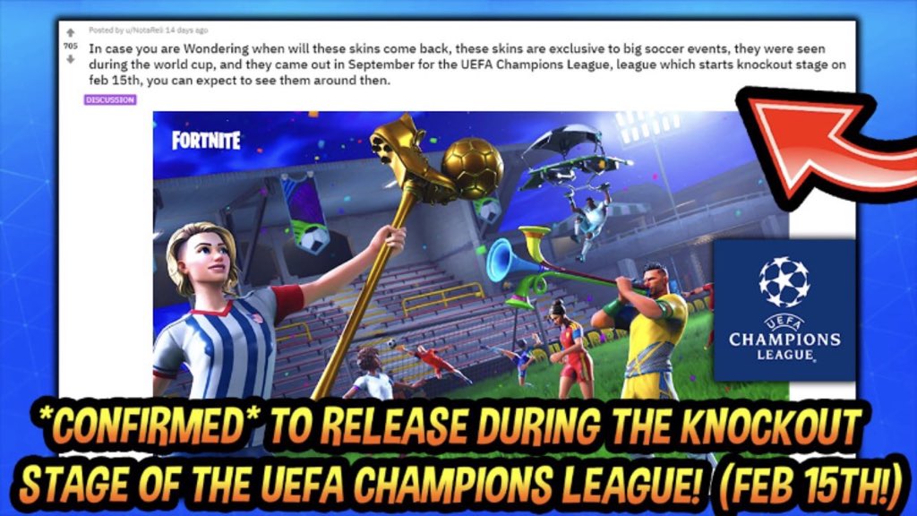 soccer skins are coming back pic twitter com akvogzupmy - will soccer skins come back in fortnite