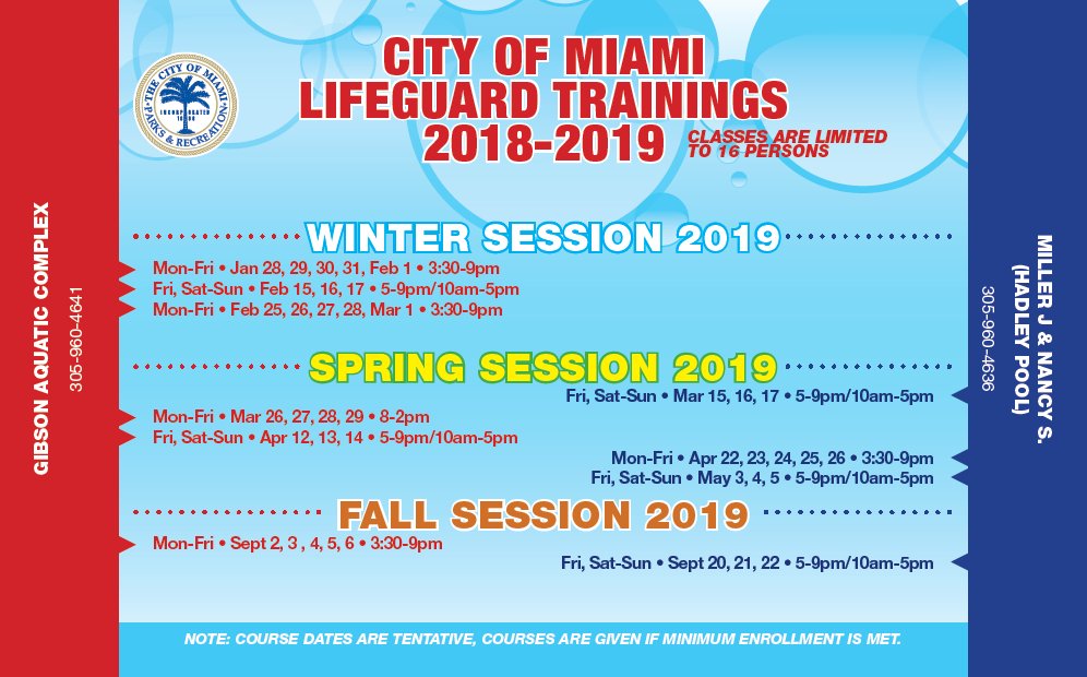 miamiparks's tweet photo. Want to become a certified lifeguard? Take a training class with Miami Parks #SplashMiami https://t.co/zEhifTulXB