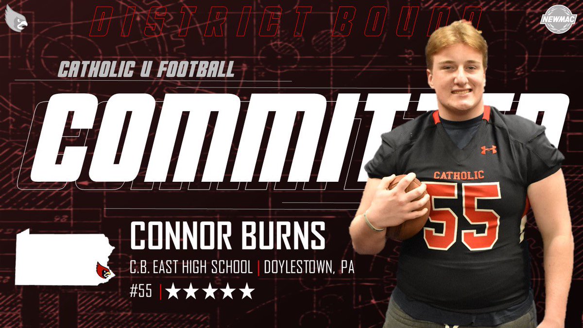 burnsy2155's tweet photo. I am excited to announce I will be furthering my academic and athletic career at Catholic University of America @CatholicU_FB #Flock19 https://t.co/DFsYPsKZoS