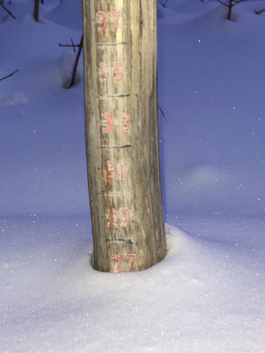 Currently 27” of #Snow of the ground. We will see how much more we’ll get with tomorrow’s #SnowStorm. ❄️ #MunisingMI #WinterWonderland