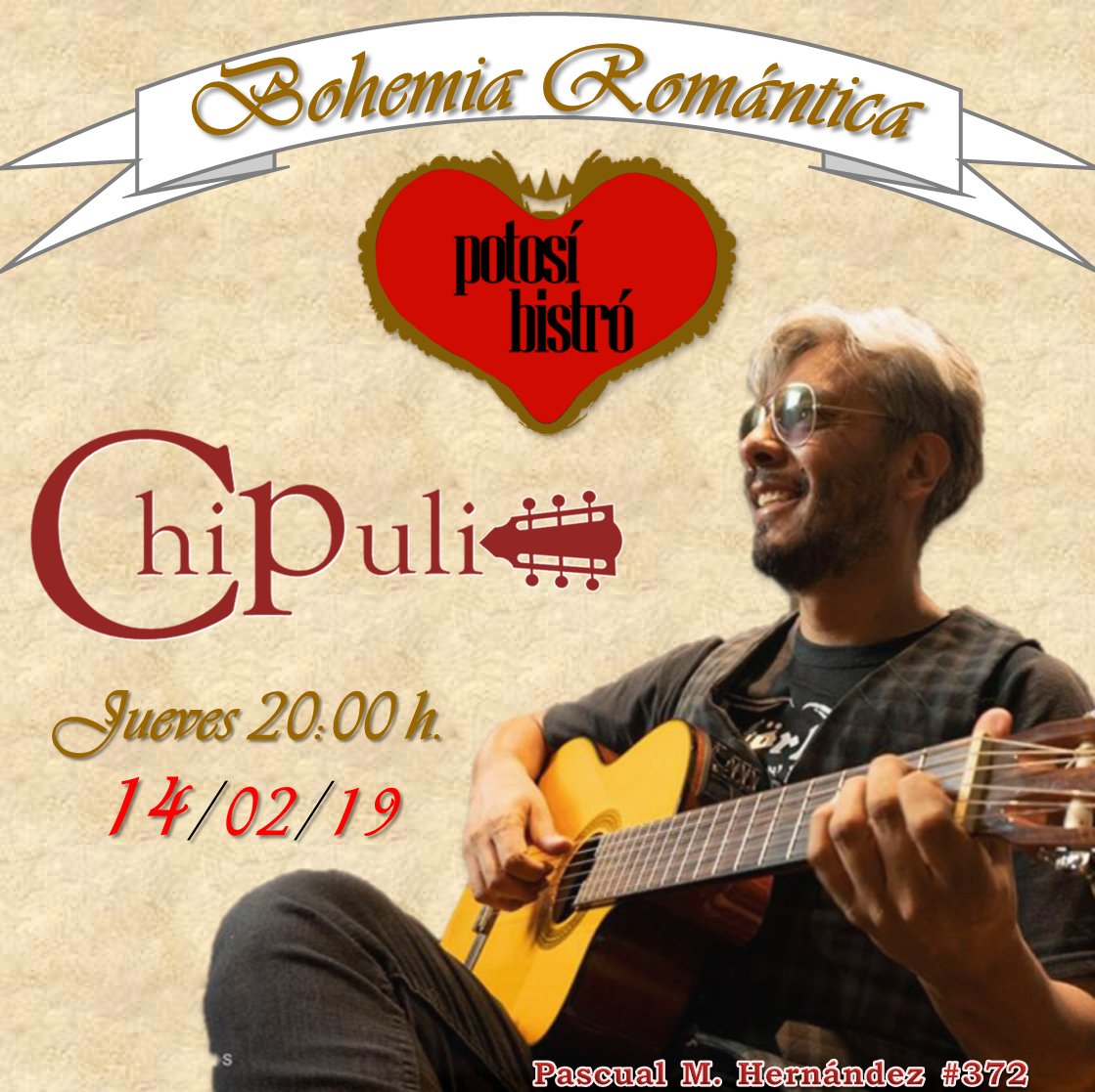 14 de febrero 💖. Música romántica, una deliciosa cena y luz tenue, ven a pasar una noche espléndida, con las mejores canciones de amor, del rock y de la trova 🎸en <a href="/potosibistro/">Potosí Bistróᅠᅠᅠᅠᅠᅠᅠᅠᅠᅠᅠᅠᅠᅠᅠᅠᅠᅠᅠ</a> 

#chipulioficial #cantautor #musica #trova  #rock #acustico  #musicaenvivo #potosibistro