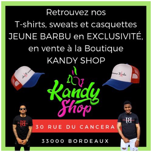 Retrouvez nos T-shirts, Sweats et Casquettes <a href="/jeunebarbu/">JEUNE BARBU</a> en exclusivité en vente à la boutique <a href="/kandyshopfrance/">KANDY SHOP®️CBD/VAPE</a> au 30 rue du CANCERA. 33000 BORDEAUX
—————————————————
OUVERTURE de MARDI à DIMANCHE —————————————————
#jeunebarbu #boutique #pointdevente