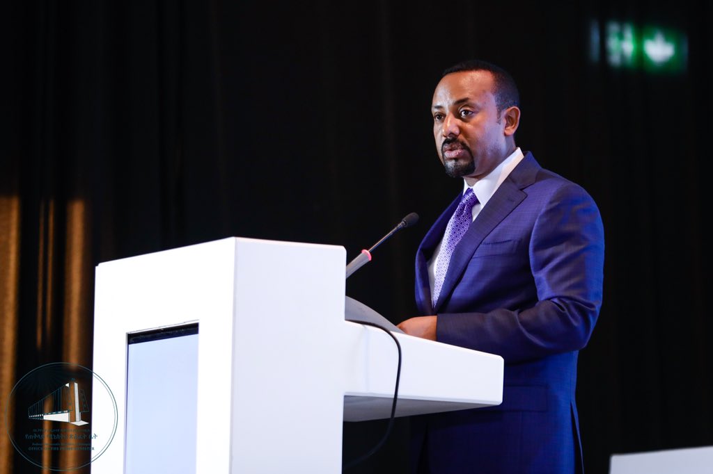 PMEthiopia's tweet photo. PM Abiy Ahmed is in attendance at the @ABHForum. In his keynote address he emphasized the need for affordable and quality healthcare for all, spearheaded by governments and private sector working collaboratively to enable equitable access. 

#PMOEthiopia #ABHForum https://t.co/n7RSoQk2sQ