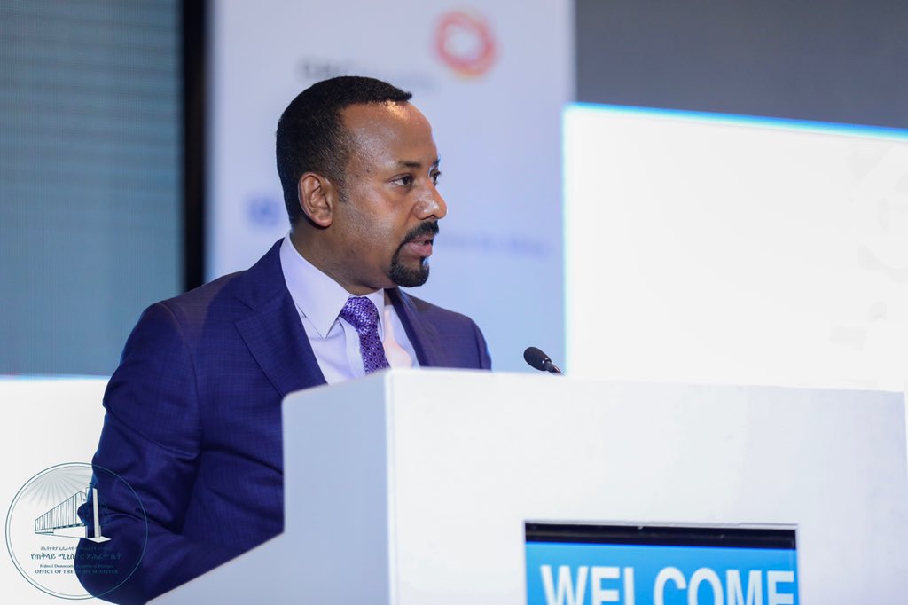 PMEthiopia's tweet photo. PM Abiy Ahmed is in attendance at the @ABHForum. In his keynote address he emphasized the need for affordable and quality healthcare for all, spearheaded by governments and private sector working collaboratively to enable equitable access. 

#PMOEthiopia #ABHForum https://t.co/n7RSoQk2sQ