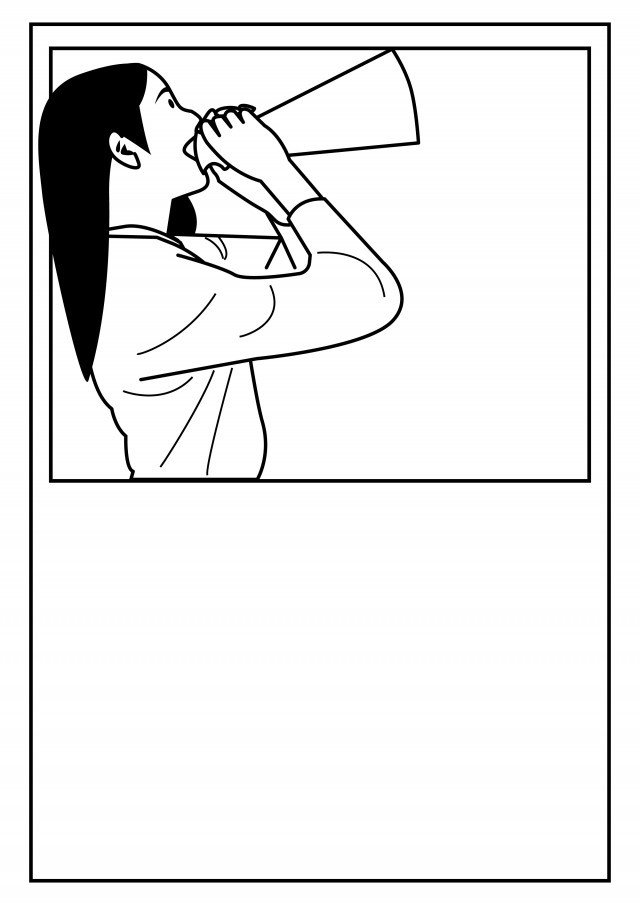 ひな形の知りたい チラシ メガホンで応援する女性 フレーム T Co Lbtui35rqp メガホン を持って応援する女性のイラストが描かれたフレームです チラシ メガホン 女性 応援 テンプレート ひな形 フレーム モノクロ T Co