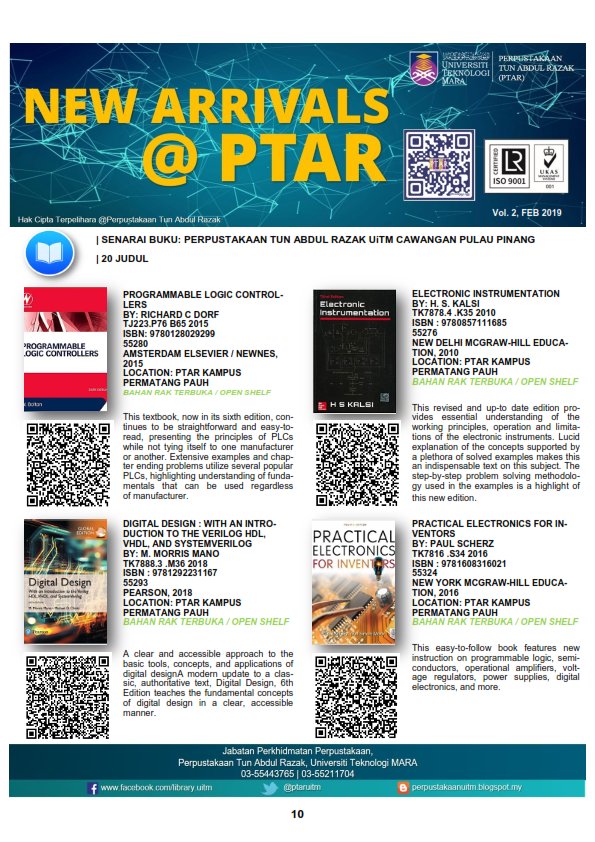 uitmlibrary's tweet photo. LIBRARY New Arrivals @PTAR - Keluaran Vol 02 Februari 2019
https://t.co/DFUZJTmMBQ
#thenewptar #thenewlibrary #uitmmembaca #amanatpuitm2019
#ptar #puitm #uitmir
#uitmlibrary https://t.co/AMJF0jmFf0