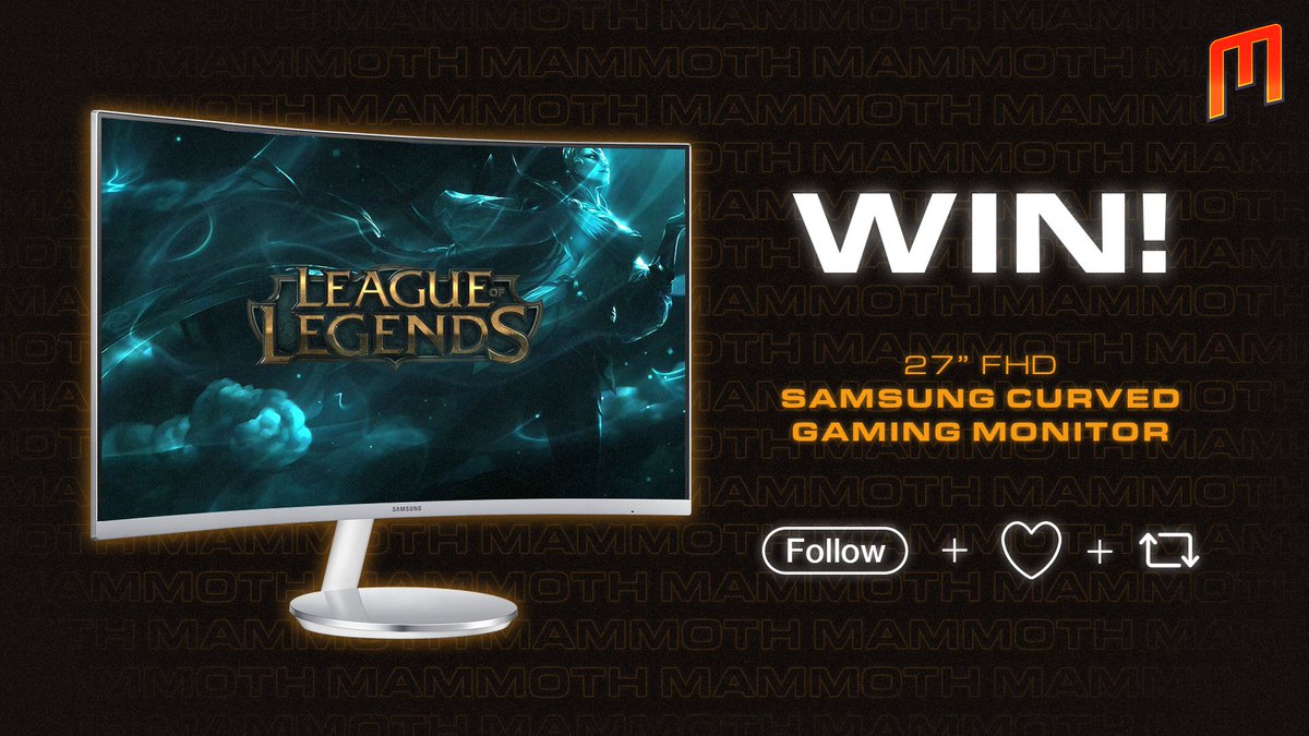 WIN a Samsung Curved Gaming Monitor 🖥🎁 #TUSKSUP

✊ Follow <a href="/MAMMOTH_OCE/">DNS MAMMOTH ESPORTS CLUB</a>
❤️ Like
🔁 Retweet