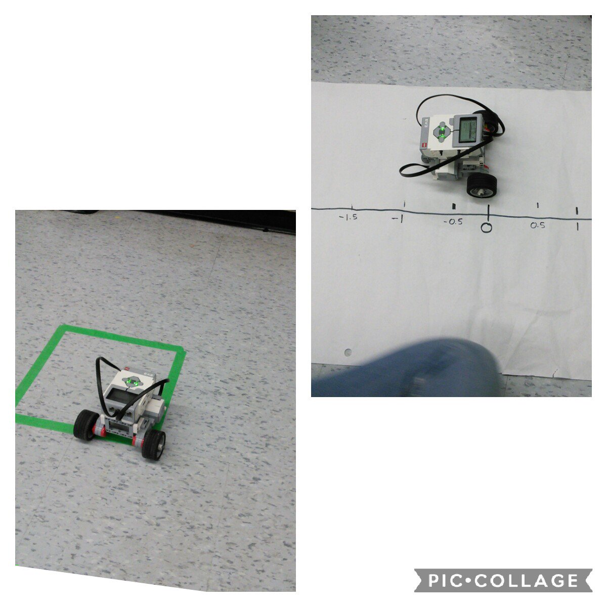 TeacherKool's tweet image. Becoming more proficient with steering our EV3&apos;s. Ss had to code their EV3 to move around the square, as well as use the tire rotations to put integers on a numberline. #meaningfulmath #tvdsbmath @tabsciguy @KnollwoodPark1