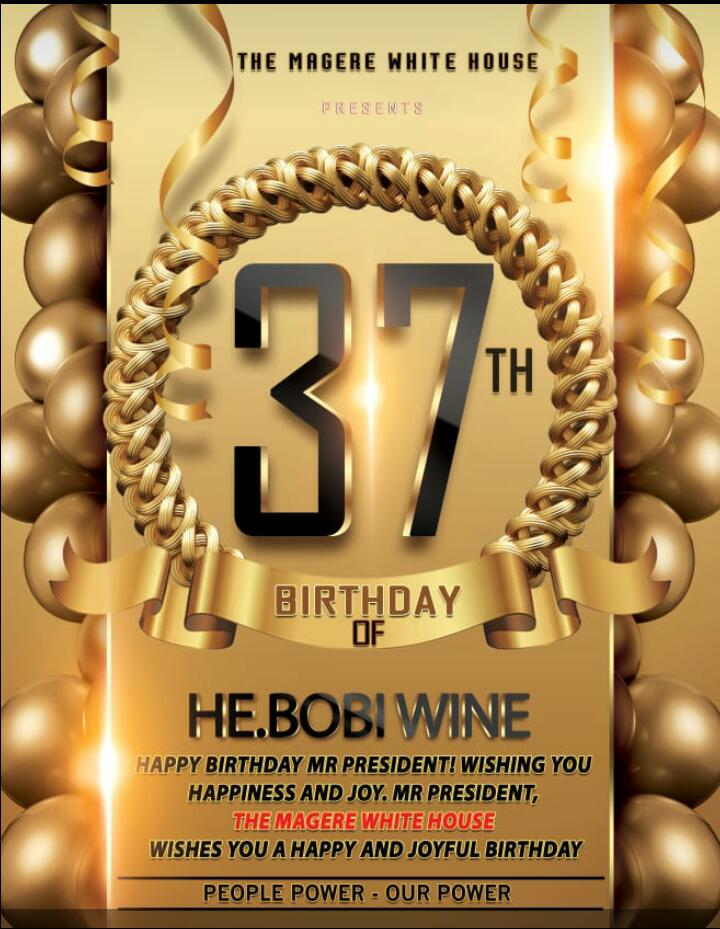 Happy birthday to you our freedom fighter ,our future president bobi wine may de almighty God bless u sir 