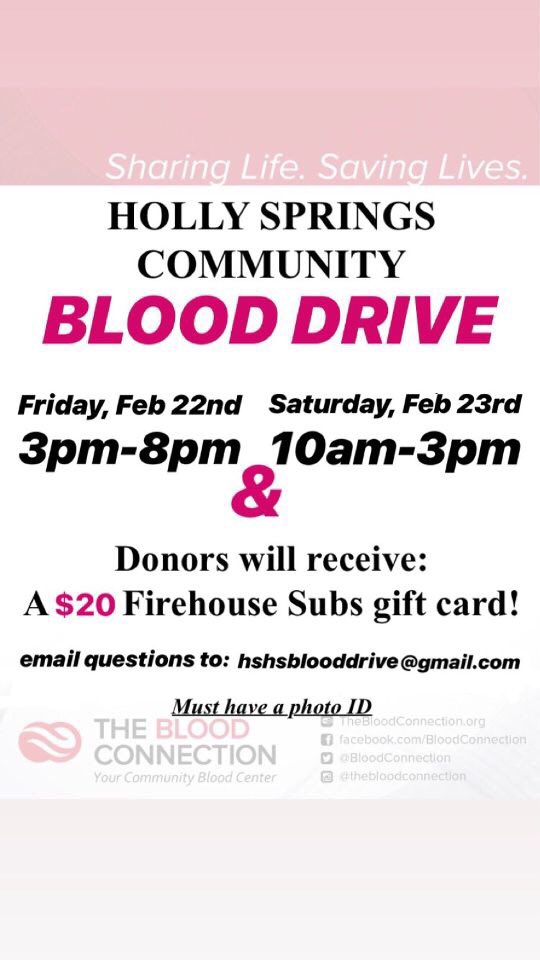 Elizabeth_chan8's tweet photo. Come donate blood and get a $20 Firehouse gift card! @nc_hosa @nchosadistrict3 @HSHSnews https://t.co/hyRdiBQ2Kb