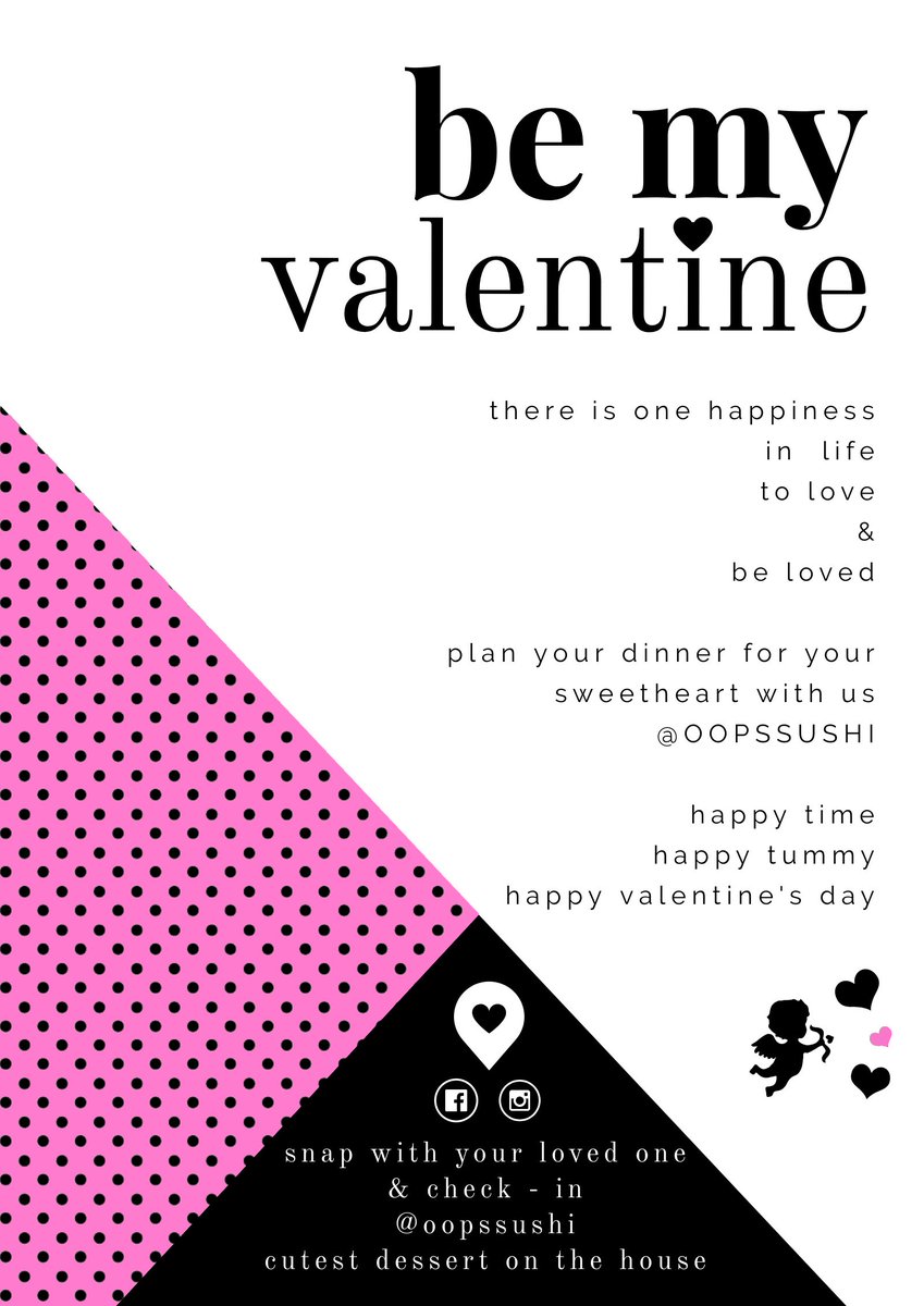 OopsSushi's tweet photo. Bring your love one to her favorite @OOPSSUSHI
JOIN US Happy Valentine's Day https://t.co/7Hirw3ZUje