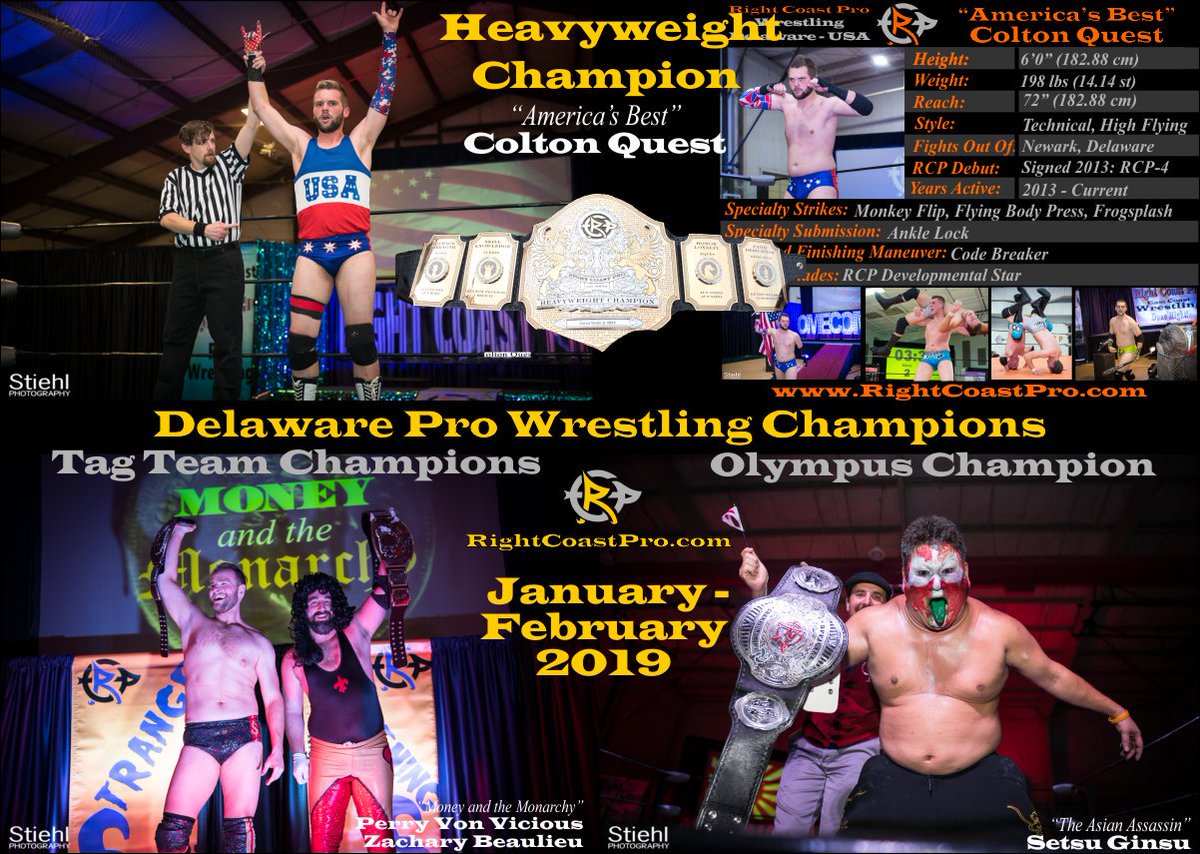 rightcoastpro's tweet photo. The Delaware Pro Wrestling Top Ten
for January – February 2019 has been released
See who made the grade at:
https://t.co/8tqvZO4qHB https://t.co/Il0JYr6qdJ