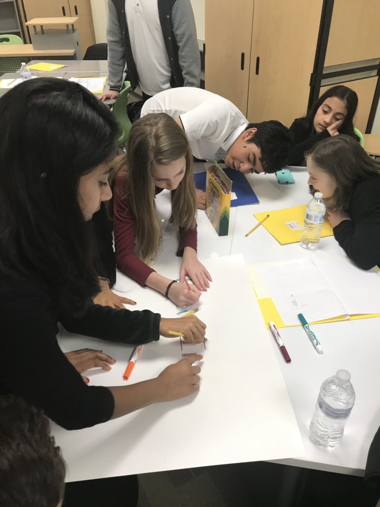 westcaryfccla's tweet photo. While sixty other West Cary Middle School #NCFCCLA chapter members worked on “BElieve in YOUrself” themed #FCCLAspirit posters, four @westcaryimps eighth graders participated in the #FCCLA leadership workshop with the state officer from @NCFCCLA District 3 at today’s meeting! https://t.co/tw2lvAlRBV