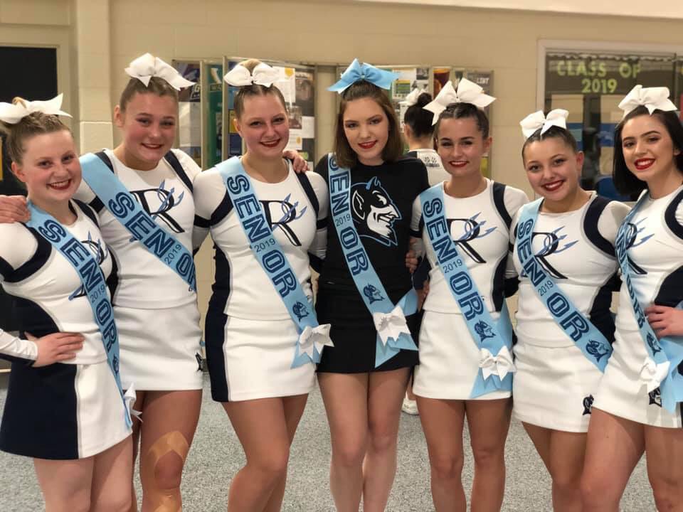 RHSBlueDevils1's tweet photo. It was another big night for RHS Cheer! The BWAC celebrated Seniors tonight and the Lady Devils won the BWAC for the 14th consecutive year! #HardWorkPaysOff #GoBlueDevils #ThankYouSeniors https://t.co/WZPUEmYYqj