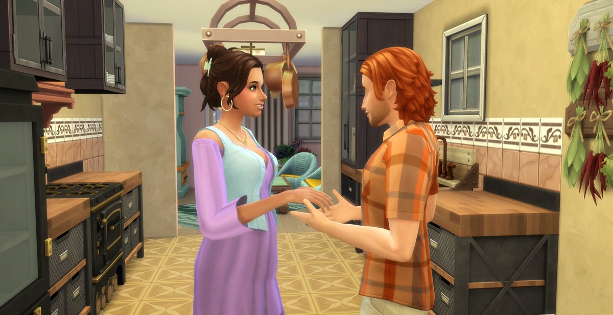 SimmplyShelli's tweet photo. Coming soon (I'm uploading right now): "Oak Alcove Reno," my latest speedbuild/home tour in my #BuildingNewcrest series. Cameron & Mary (Spotless Sims) are adorable & I'm really happy w/my limited pack build for their new family home. https://t.co/wuR3zlipse