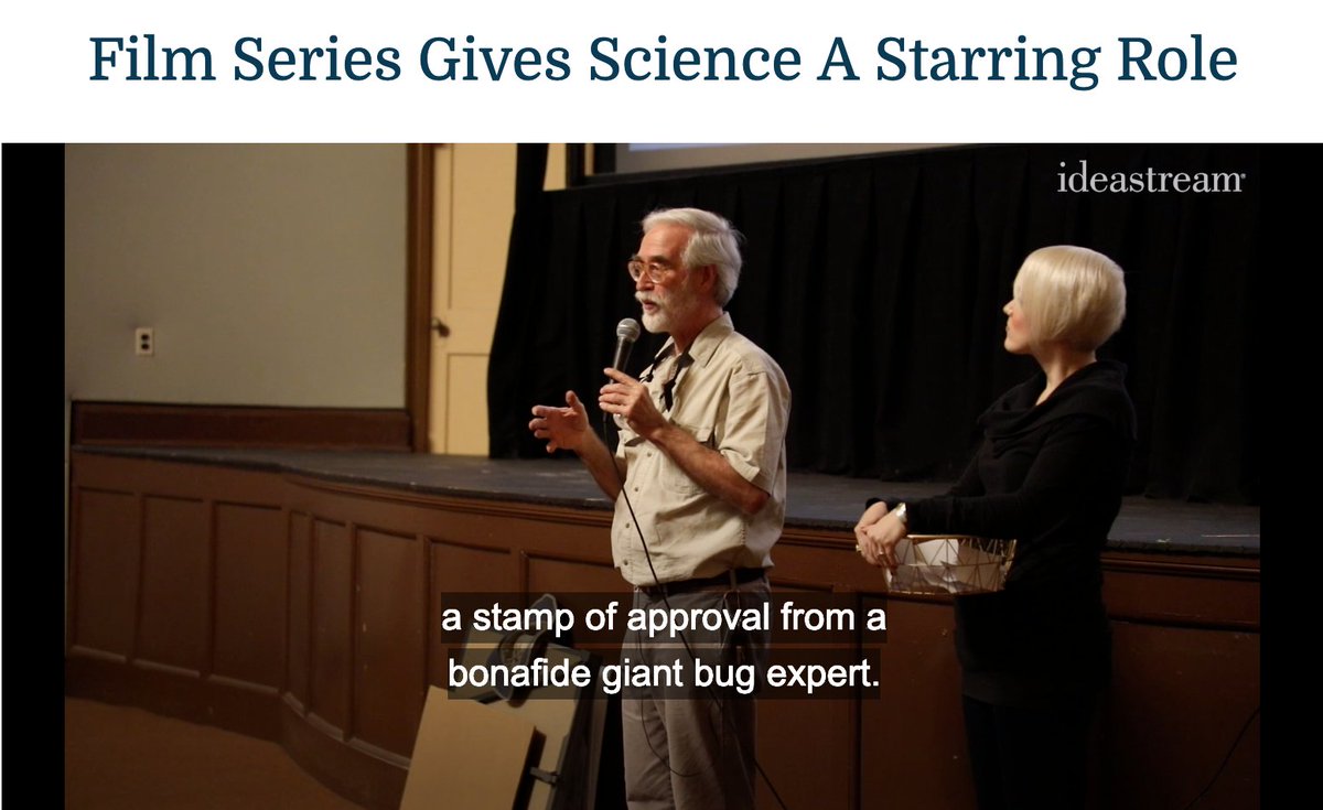 sos_jr's tweet image. When I attended @goCMNH's #ReelScience at @CapitolW65th, I talked to the videographer from @ideasWVIZ who was capturing the evening &amp;amp; #invertebrate #paleontology Dr. Joe Hannibal.🐜📹

See: ideastream.org/news/film-seri…

@LadyNaturalist introduced me to Dr. Hannibal at the event. 🎥