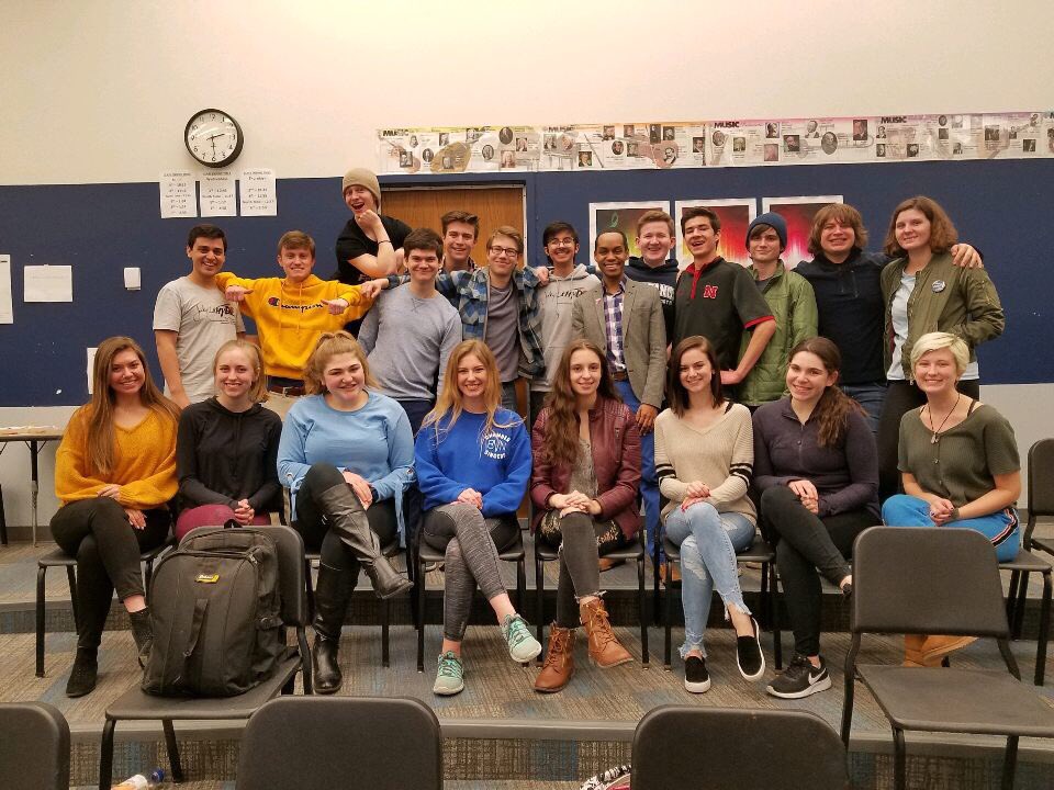 BVNChoir's tweet photo. A big thank you to Dr. Garrett @HUComposer from @UNLincoln for coming to work with our 4th hour freshman men’s choir and Chambers today! We love learning new techniques in addition to hearing about how choir works in college for anyone, regardless of major. https://t.co/2rlhZmzh2W