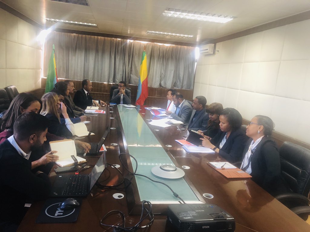 amirabiy's tweet photo. Discussion held today with Investment Commission @AbebeAbebayehu on scaling up manufacturing of Pharmaceuticals &amp; Medical Supplies in Ethiopia. In 2016, $474 is spent to import pharmaceuticals &amp; Medical equipments. A potential area both to health sector &amp; country’s economy. https://t.co/nfPhBqSXML