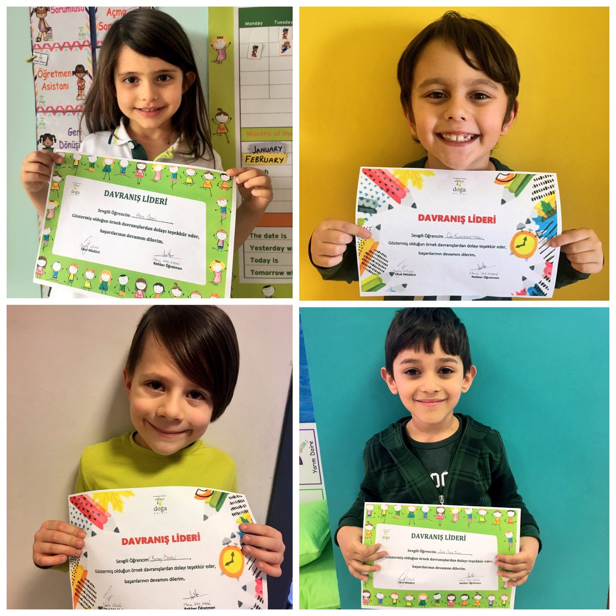 Geçtiğimiz haftanın “Davranış Lideri” olan miniklerimiz☺️🍀👏🏻 @doga_eskisehir @DamlaGuvenDG <a href="/EbruDemirkoz/">ebru.demirkoz</a> <a href="/DogaOkullari/">Doğa Koleji</a> @eskisehir_t <a href="/DogaAcademy/">Doğa Academy</a>