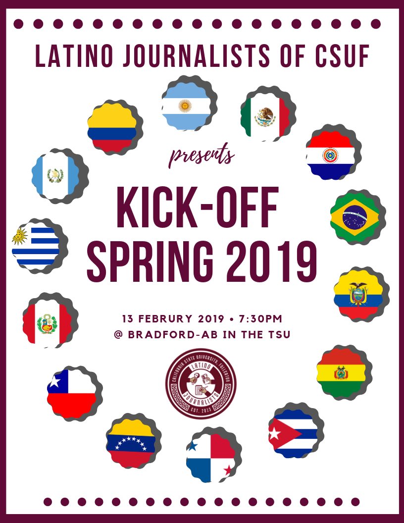 latjournoscsuf's tweet photo. This Wednesday!🎉 
Hope to see you there.❤️ 
•
•
#ljsgofar #ljsofcsuf #nahjchapter #commcsuf #latinojournalists #lcicsuf https://t.co/sEXcB5YgfV
