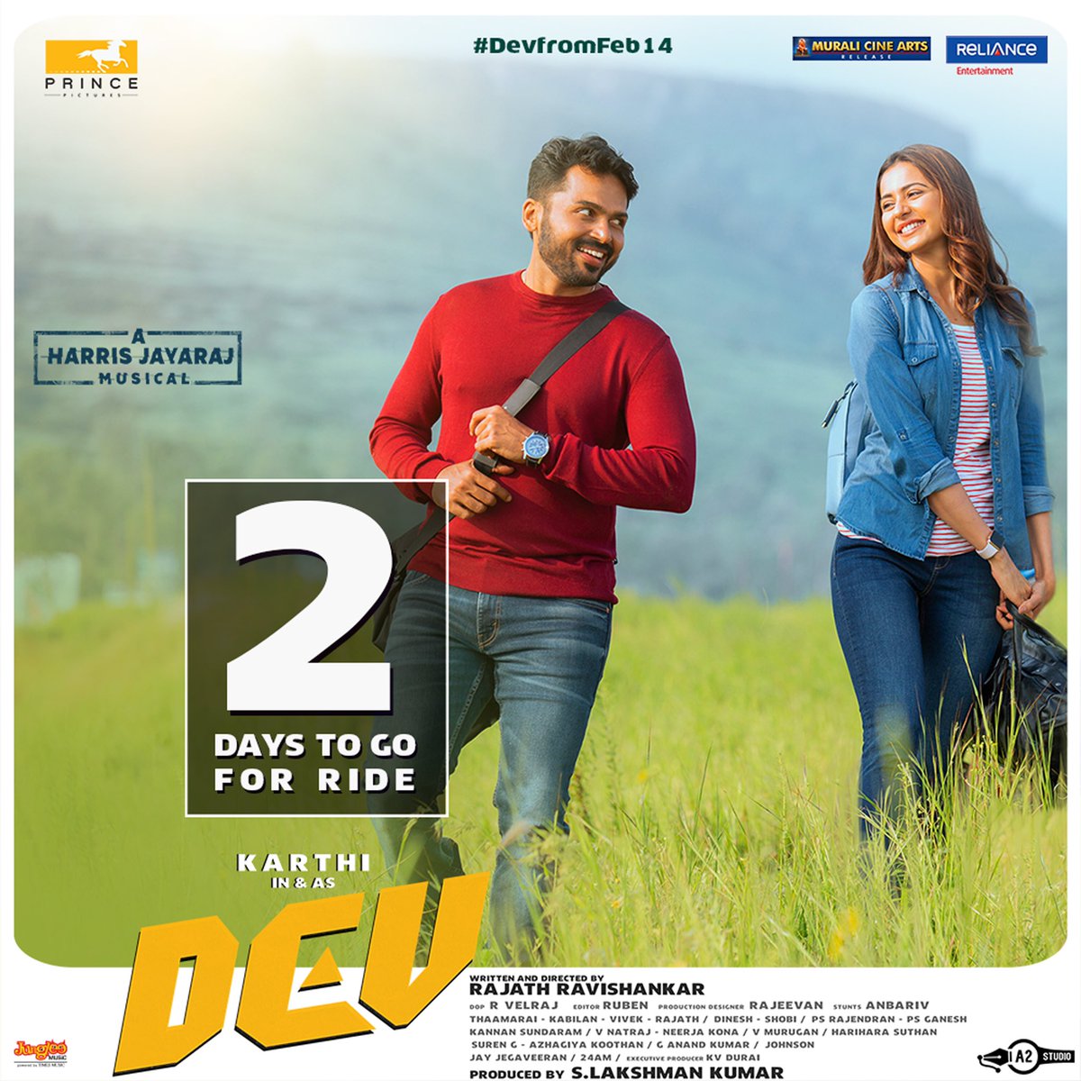 filmistreet's tweet image. #Dev From Dayafter Tomorrow ✨💫

#DevFromFeb14 #2DaysToGoForDev

@Karthi_Offl @Rakulpreet @Jharrisjayaraj @RajathDir @lakku76 @RelianceEnt  @LightHouseMMLLP @SunTV @PrincePictures_ @DuraiKv #MuraliCineArts  @johnsoncinepro @KarthiFans24x7 @KarthiFansGroup @KarthiFansTeam1
