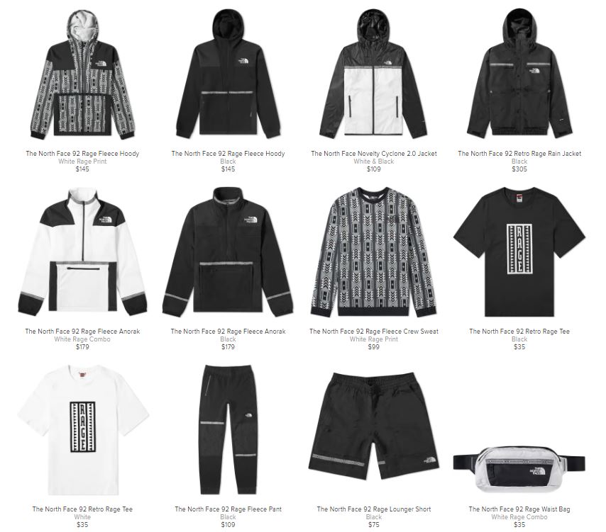 the north face 1992 rage collection