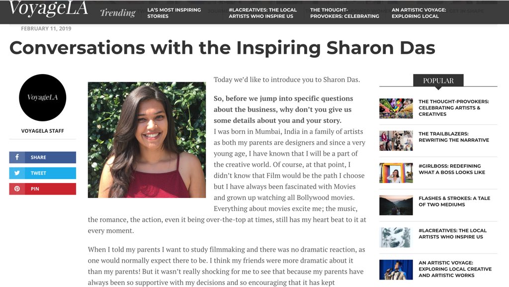 sharondas_film's tweet photo. Thank you so much #VoyageLA for the feature. Read more: 
https://t.co/U88uupUCvt https://t.co/FVeWB03TGZ
