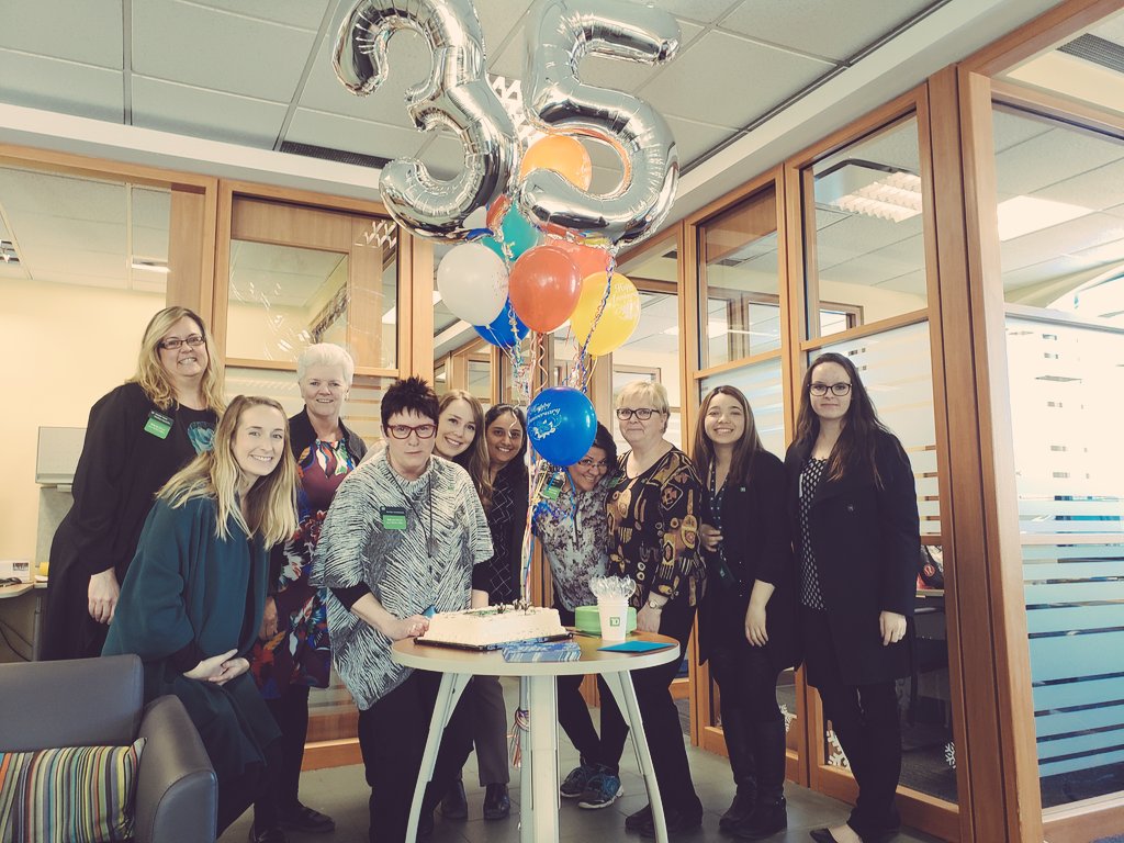Rashmi_TD's tweet photo. Happy 35th TD Anniversary Marilyn, We appreciate your contributions to our success . @sd_lapointe
@AbbasPanju_TD @robghazal @AndrewP_TD #TDspruce https://t.co/rnXiVmH42x