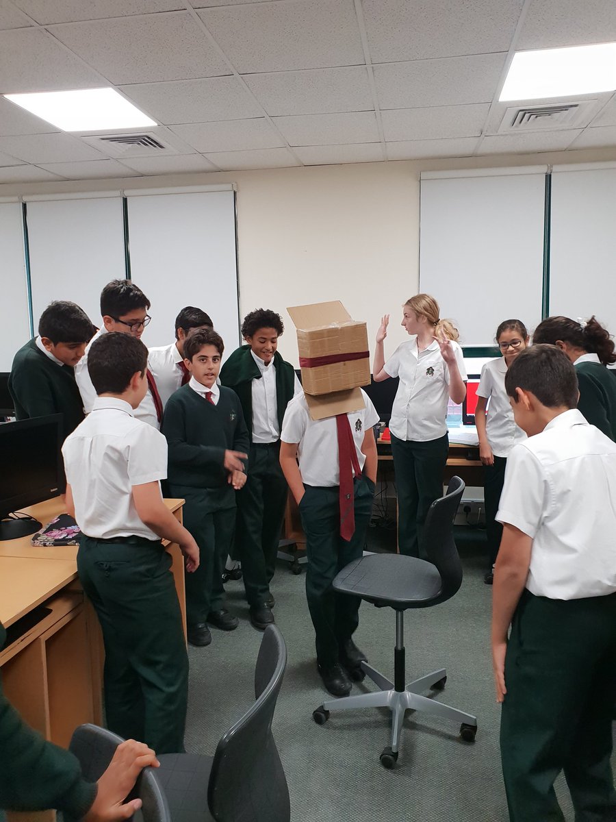 JCD_ICT's tweet photo. Students learning sequences to give simple instructions (i.e. FD 5, RT 90, FD 4....) in order to guide their team mate through a maze in the classroom #jcdyear7 #jcdcomputing #BirdBoxChallenge #Algorithms https://t.co/GIx1rA7lMH