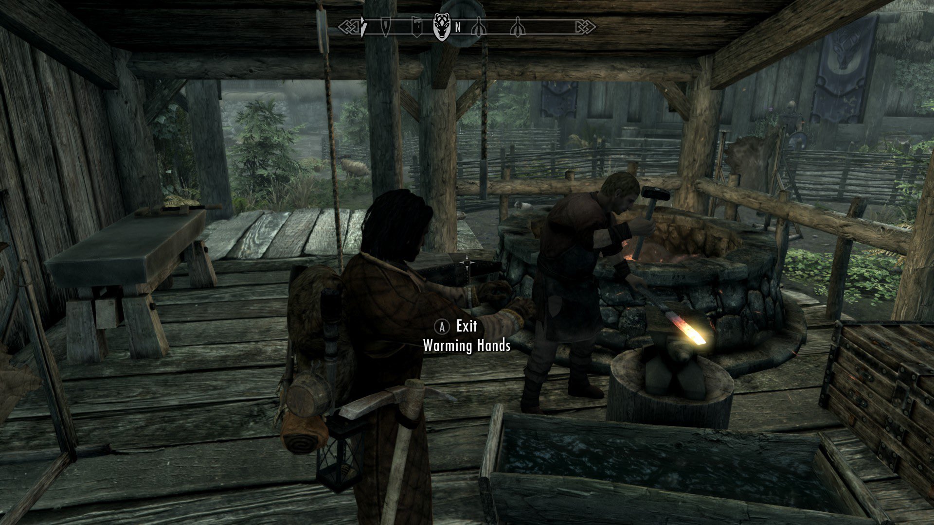 たいち ゆっくり Twitterissa 鍛冶場で暖を取るガレオン D Skyrim