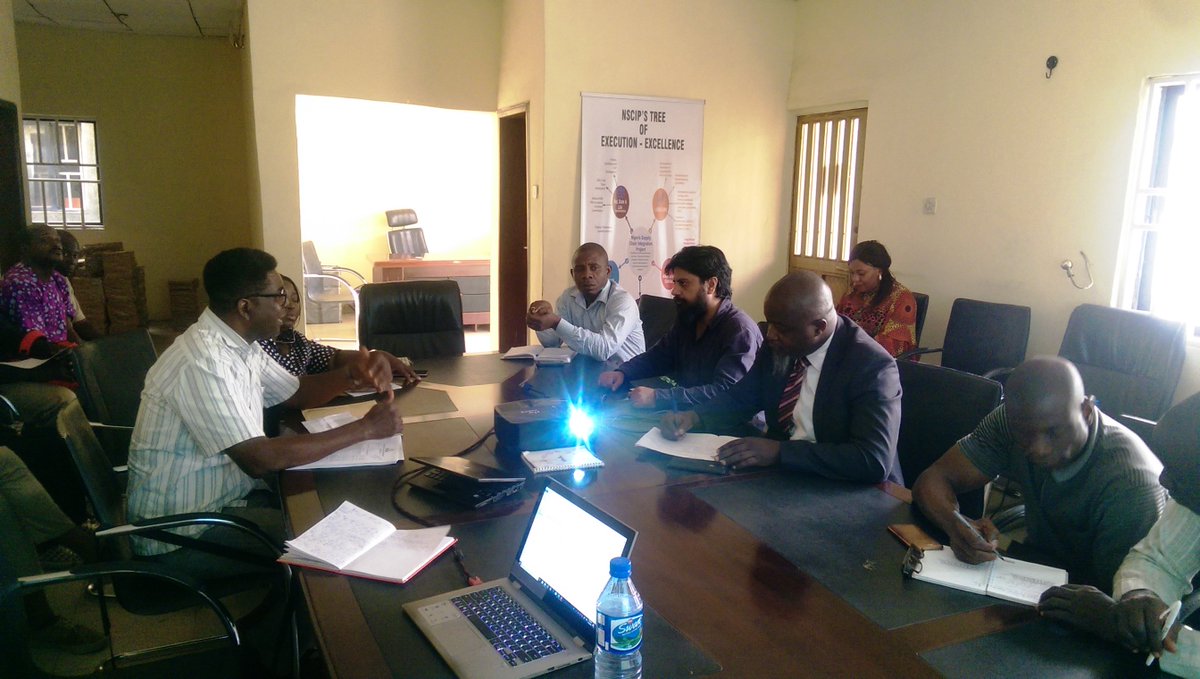 Nscipnigeria's tweet photo. Happening Now: Meeting of @SOLVE_SC with @Nscipnigeria to identify gaps in achieving mandates of #NSCIP and possible strategies to improve efficiency of Nigeria #Health #supplychain. Health system strengthening is key, thanks @WFP , @WFP_Nigeria for this commitment. https://t.co/HdaNTyn7CD