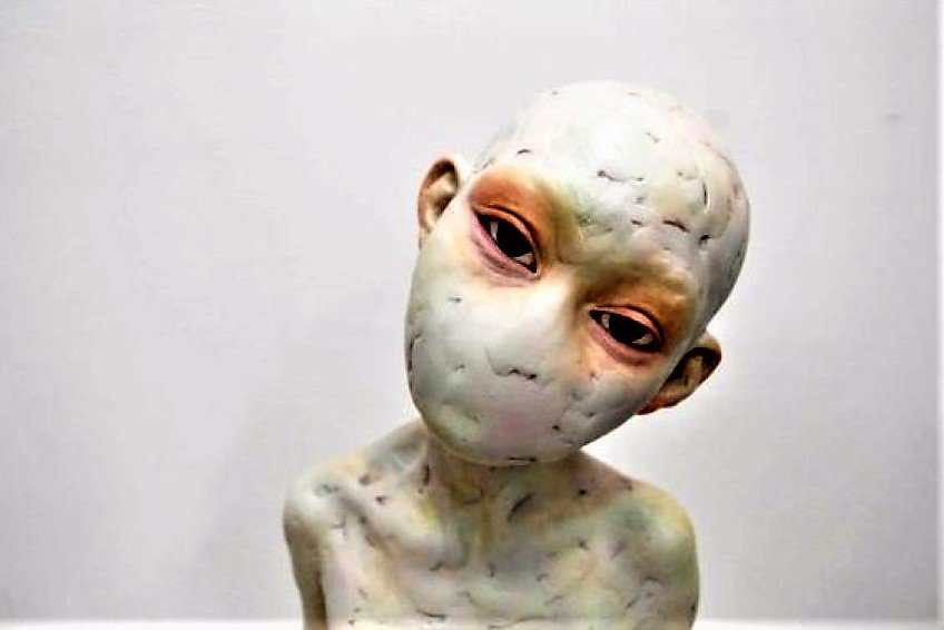 TheStrangeshit's tweet image. Nightmarish painted polymer clay figures by Seoul-based artist Choi Xooang. #Strange #Weird