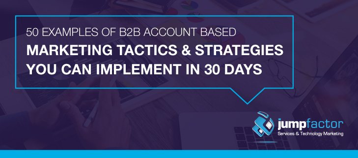 aarmarks's tweet photo. 50 Examples of B2B Account Based Marketing Tactics
#B2BMarketing #LeadGeneration  #AccountBasedMarketing #MQL #SQL 
#JumpFactor 
https://t.co/rFV00WYIZ0 https://t.co/N6DCDWNNt2