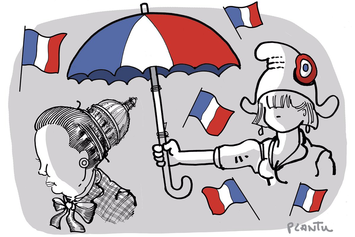 plantu's tweet image. Simone Veil. 
Le dessin du Monde de 
ce mardi 12 février.