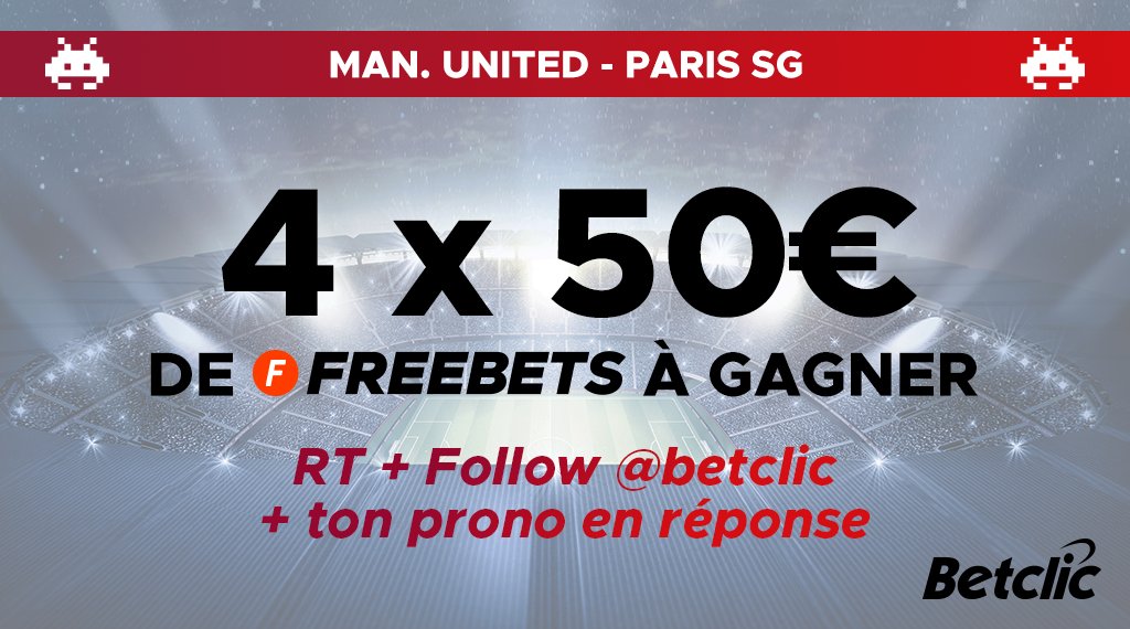 ManDevilsUtd's tweet photo. 🔥 La tension monte avant #MUPSG... Quel sera le score final ?

Avec @Betclic, on vous fait gagner 4 x 50€ de freebets ! 💰

Pour participer ➡ RT + Follow @betclic + ton prono en réponse

 👉 Fin du jeu : 12/02 à 21h // TAS le 13/02 https://t.co/OjorHiEeku