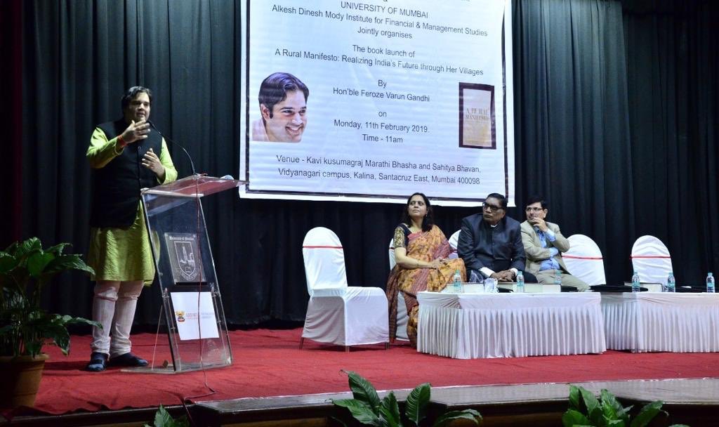 varungandhi80's tweet photo. Spent a lovely afternoon speaking to the students at Mumbai University. Thank you Prof Ravindra D Kulkarni (Pro Vice-Chancellor of Mumbai University) and Prof Smita Shukla, for organising the lecture. https://t.co/9XTMVTt3Vi