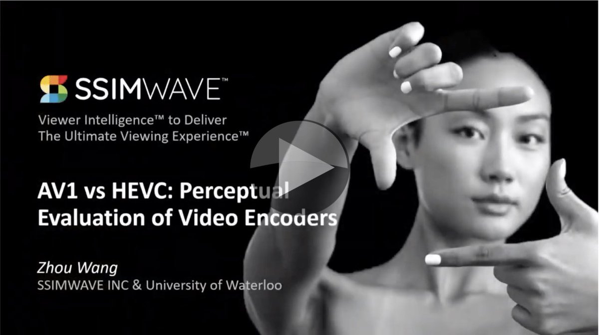 TBKnowledge's tweet photo. Video: AV1 vs. HEVC: Perceptual Evaluation of Video Encoders – https://t.co/Knk8qEr7A6 – 'The Prof' from @SSIMWAVE, Zhou Wang, explains how #VMAF, PSNR and #SSIMPlus all show #AV1 ahead of #HEVC in compression and explains the best way to measure improvements. From #mhv2018 conf. https://t.co/aI0NB2IUuY