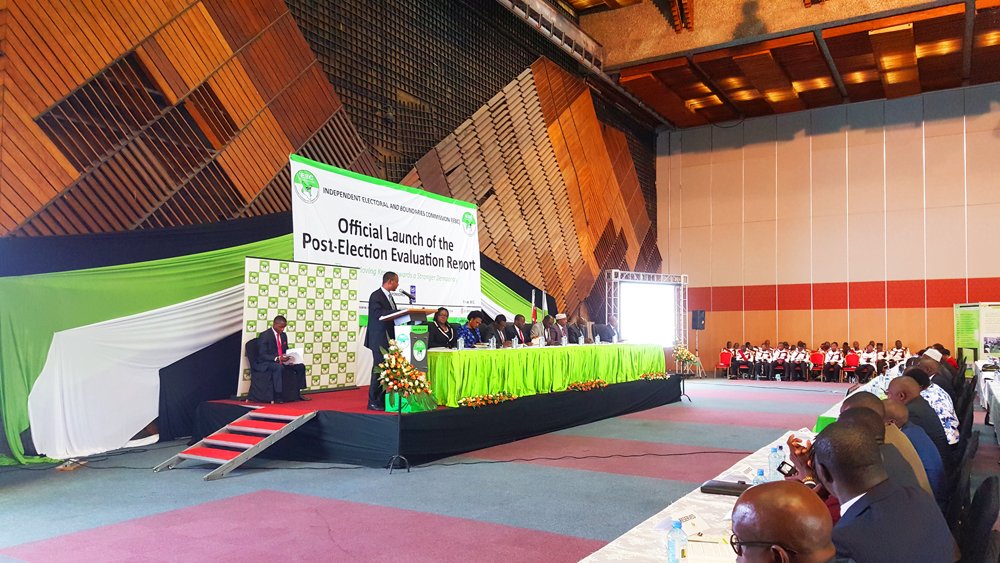 Image result for images of the IEBC's launch of the 2017 post-election evaluation report