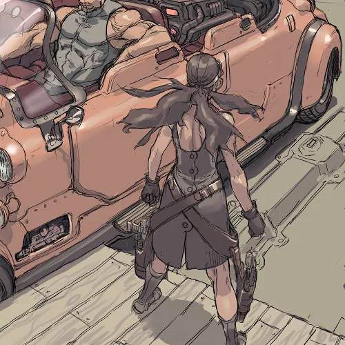過去の絵から
拳銃女子 