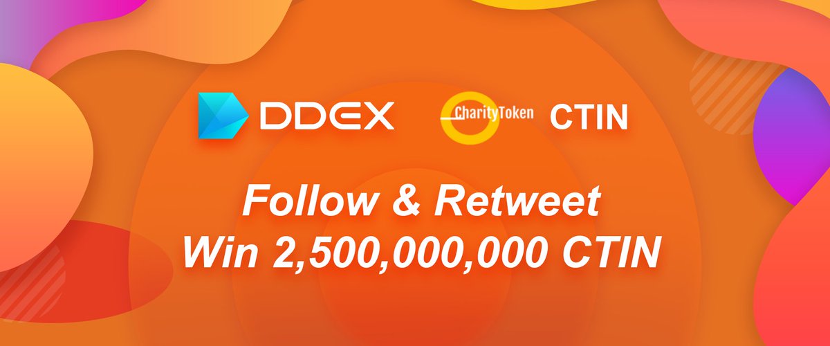New #Airdrop 2,500,000,000 $CTIN for first 50,000 people.
To enter
1. Follow <a href="/ddexio2018/">DDEX</a> and @tokenctin 
2. Retweet &amp; Tag your friends
3. Submit your ETH wallet address on this form: 
goo.gl/forms/jMeV3n5V…

End at: February 17th.
 #Giveaway #airdrop #blockchain #eth #DDEX