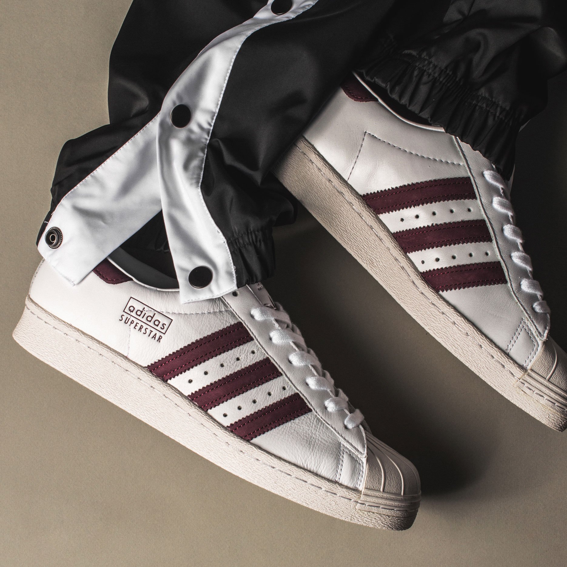 Adidas superstar 80s trainers white maroon crystal white 2025