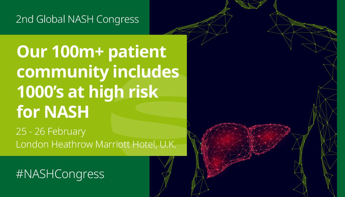 Synexus (@synexusresearch) on Twitter photo We are delighted to be attending the 2nd Global NASH Congress, which will be held in London on 25-26 February.
To discuss how the Synexus model can effectively facilitate the acceleration of NASH candidate development pipelines, please email: bd@synexus.com We are delighted to be attending the 2nd Global NASH Congress, which will be held in London on 25-26 February.
To discuss how the Synexus model can effectively facilitate the acceleration of NASH candidate development pipelines, please email: bd@synexus.com