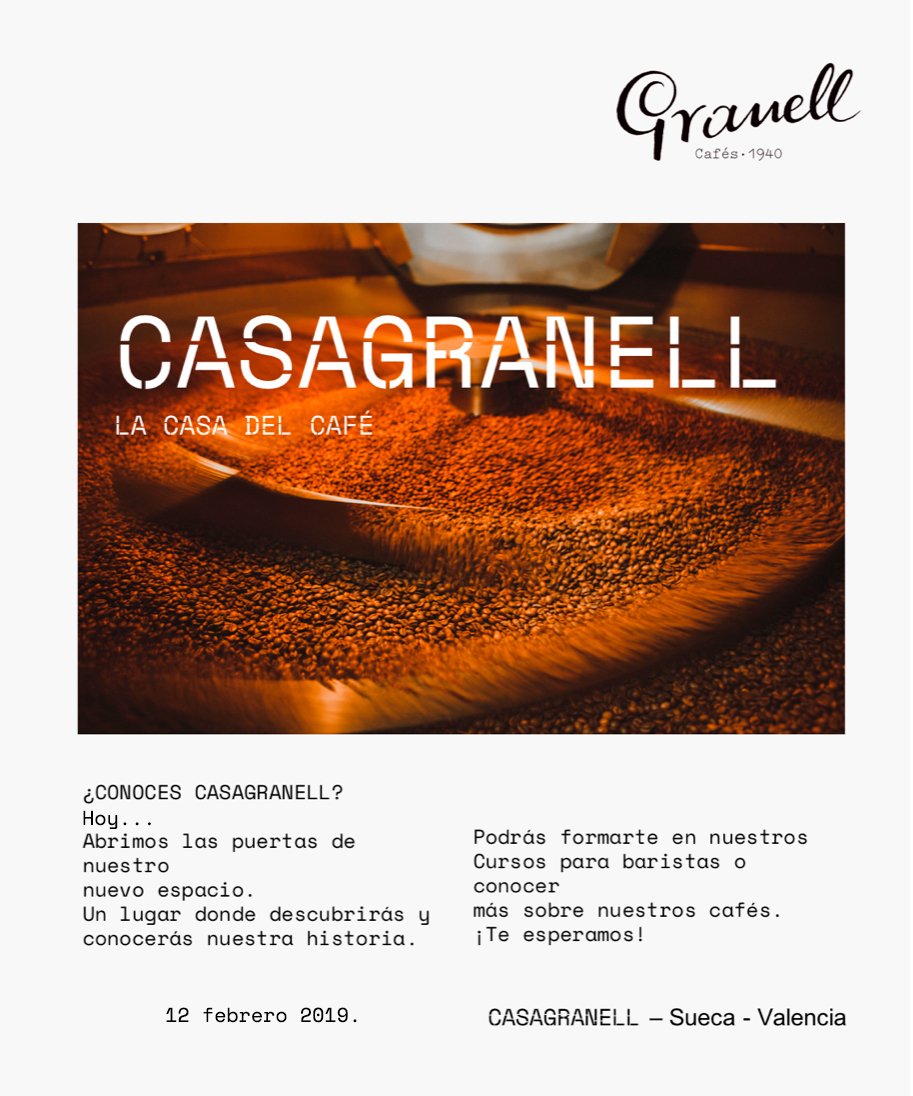 CafesGranell's tweet photo. ¡HOY ABRIMOS LAS PUERTAS DE NUESTRA CASA: CASA GRANELL ☕️! 

Comienzan nuestras MASTERCLASS para los miembros de la gran familia Granell 👨‍👩‍👧‍👦... #CASAGRANELL #CafésGranell #Barista #Masterclass #Coffeelovers #cafeteros #coffeeMasterclass #CoffeeWorkshop #café #coffee https://t.co/4mAZtrJxRl