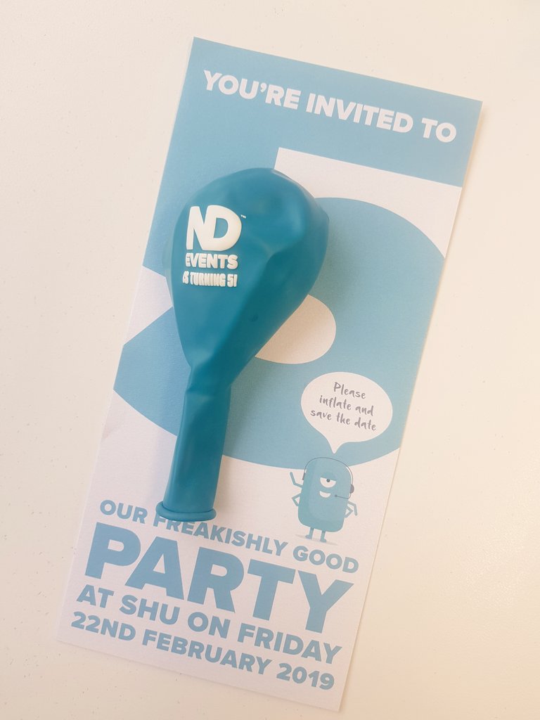 Gatekeeper_PR's tweet photo. Love the invite @ndeventsuk count us in! 🎉 #happybirthday https://t.co/C1tYTyBWTo