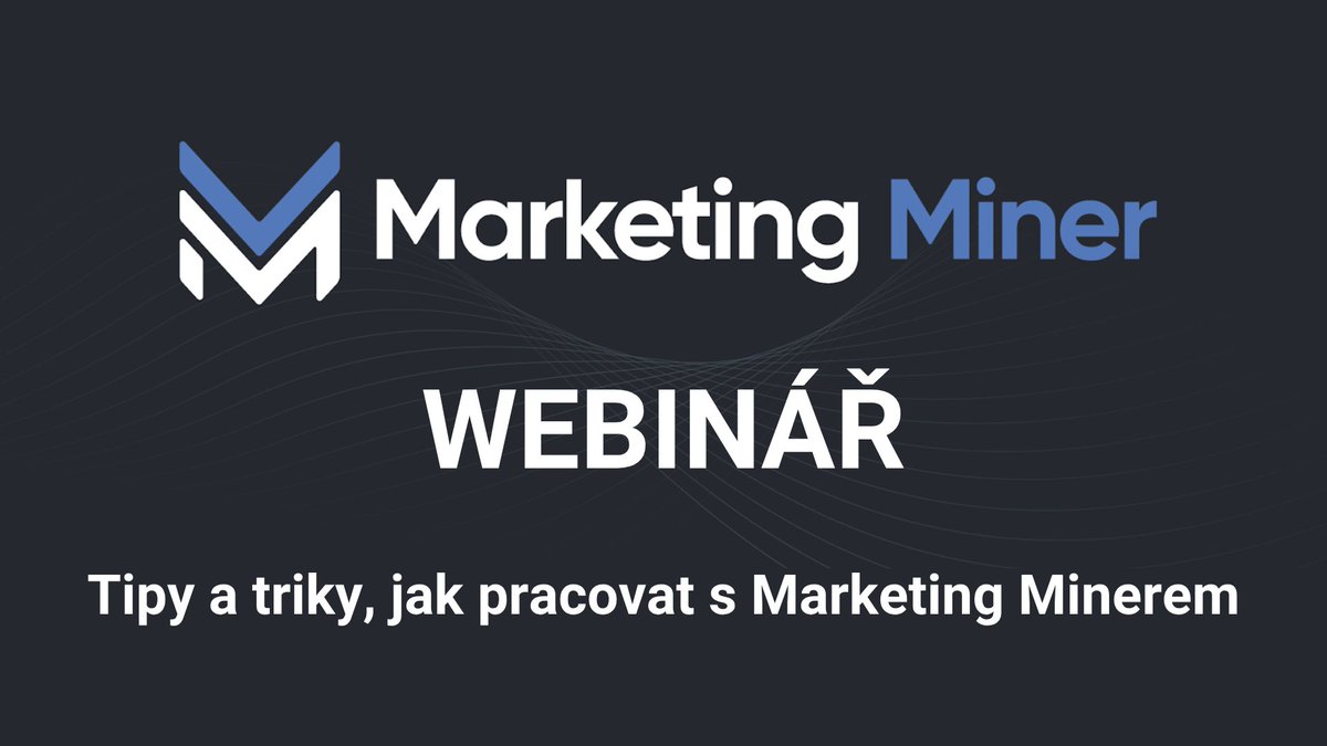 Právě začal webinář Marketing Miner komplexně!

Podívejte se na něj na:
youtube.com/watch?v=tQhDT9…

Běží živě a bude probíhat po následující 2 hodiny.