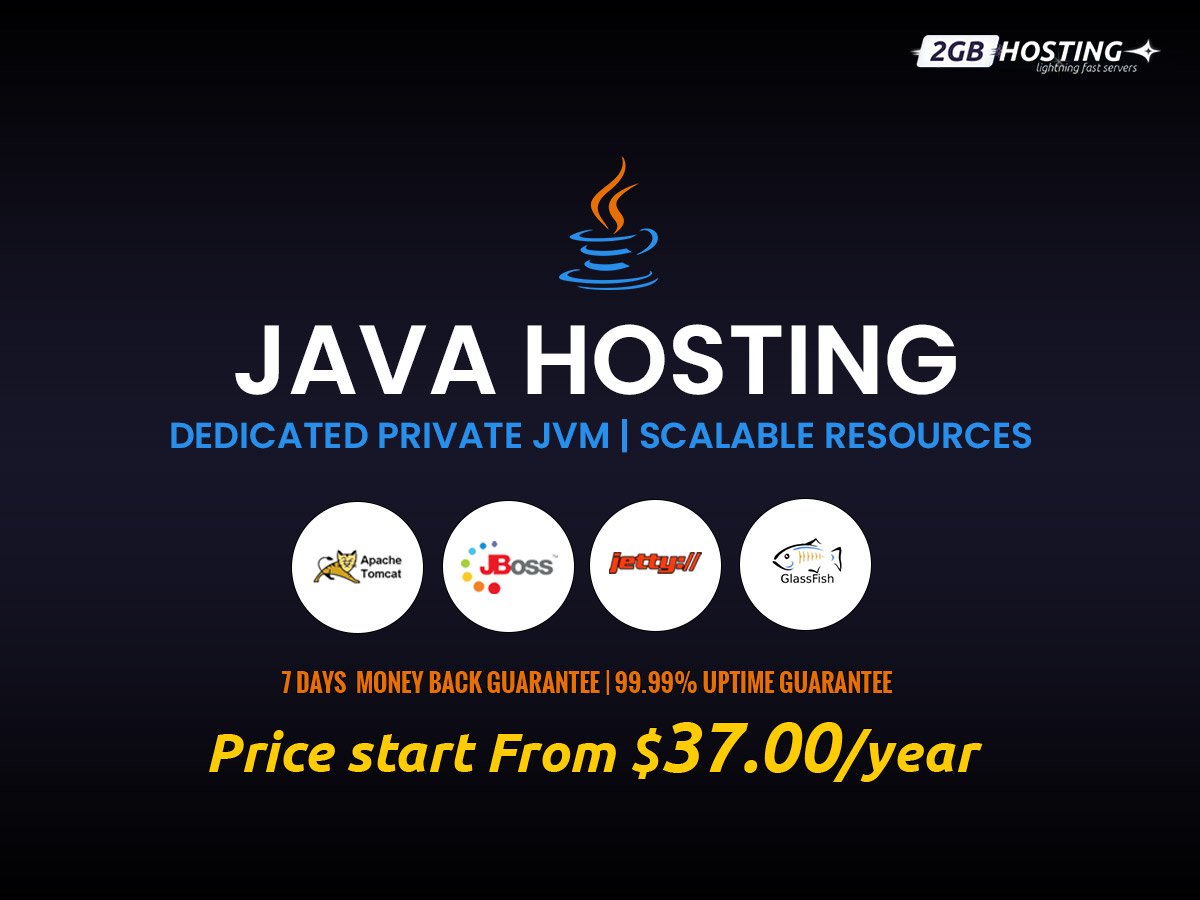 2gbhosting's tweet image. We provide Java Shared Hosting With Secure and Dedicated Private JVM. All our java hosting plans are designed to meet the requirement of every client. 
For more info visit: 2gbhosting.com/java-hosting
#JavaSharedHosting #2gbhosting #Javahosting