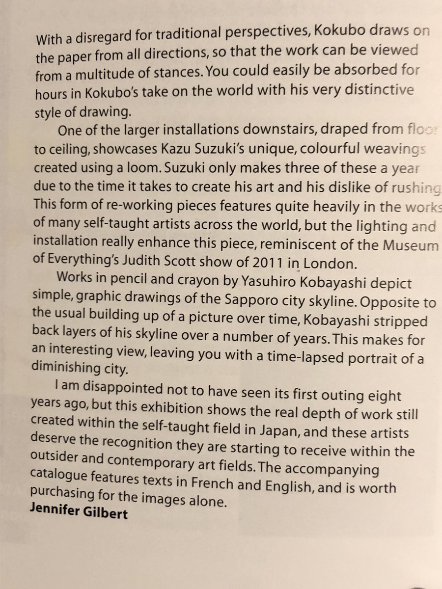 J_L_Gallery's tweet photo. My review in the current @RawVisionMag about the Art Brut Japonais II exhibition still on at the @HalleStPierre in Paris ✨✨✨ https://t.co/JsGwL2wORN
